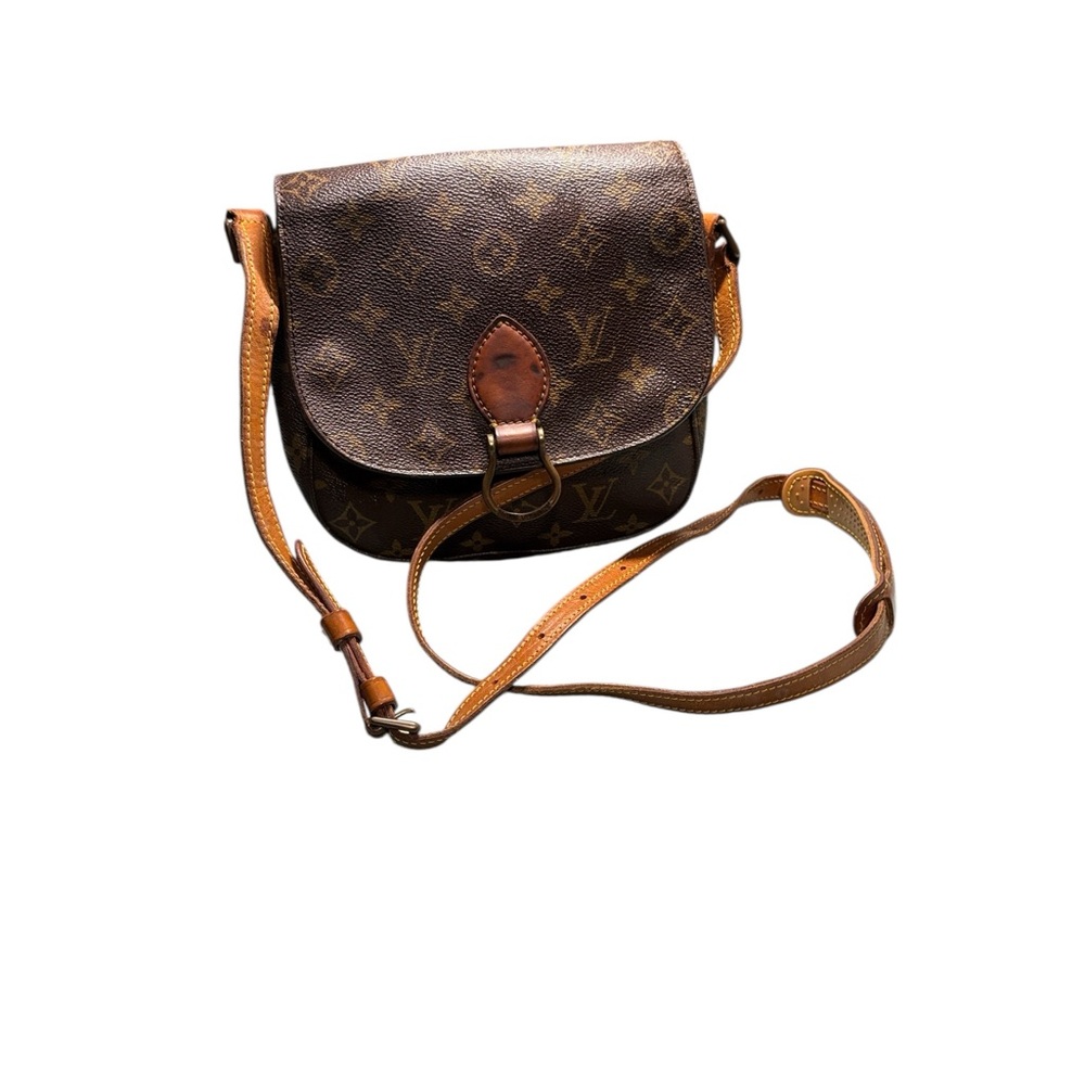Louis Vuitton Monogram Saint Cloud PM Crossbody Bag Vintage Brown Saddle GUC